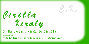cirilla kiraly business card